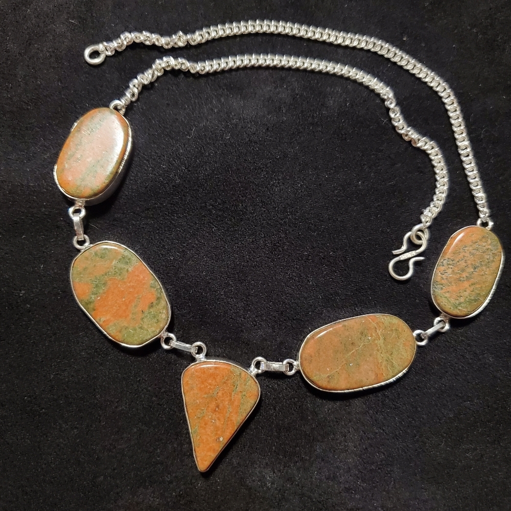 925 Silver Semi-precious Stones Handmade Necklace